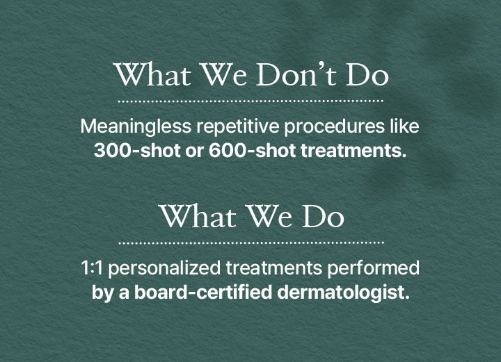 What We Don’t Do. What We Do.